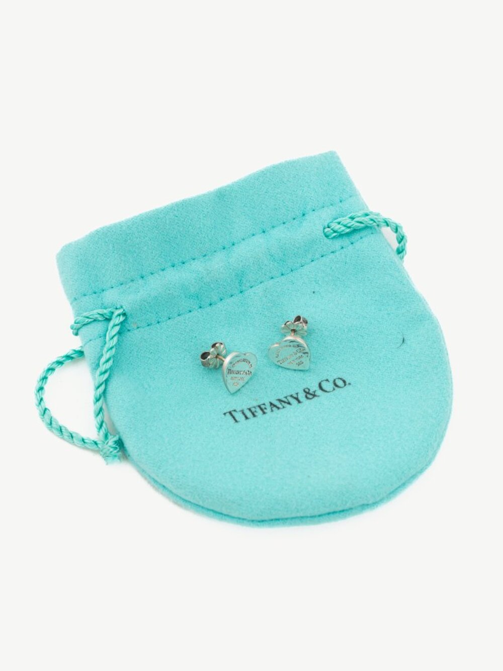 Tiffany & Co. Return to Tiffany Sterling Silver Heart Stud Earrings